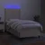 Vidaxl Box spring postelja z vzmetnico LED krem 90x190 cm blago