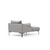 Atelier del Sofa Ugaona garnitura Leo 90x65x255cm Siva