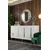 Hanah Home komoda Rany 180, 180 cm, bela / srebrna