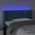 Vidaxl vidaXL Vzglavje postelje z LED diodo temno modro 93x16x78/88 cm žametno