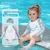 Swimbobo Set Jednodelni kupaći kostim za devojčice i kapa, Belo-srebrni