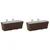 Ograda 2 pcs 50 x 17 x 17 cm Metal