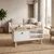 Hanah Home klub sto Aris, 90 cm, hrast Sapphire / beli