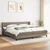 Vidaxl Box spring postelja z vzmetnico taupe 200x200 cm blago
