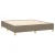Vidaxl Box spring postelja z vzmetnico LED taupe 180x200 cm blago