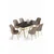 Hanah Home Trpezarijski set, 7 komada, Bež