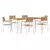 Vanjski set za objedovanje 7 pcs Smeđa Čvrsto teak drvo