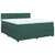 Vidaxl Box spring postelja z vzmetnico temno zelena 200x200 cm žamet