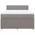 Vidaxl Box spring postelja z vzmetnico taupe 140x190 cm blago