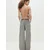 Pull&Bear Top ecru/temno siva