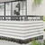 Balcony ekran Svijetlo siva i bijela. 75 x 800 cm