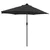 Vrtni suncobran Crna 294 x 150 x 224 cm Poliester i čelik