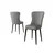 Hanah Home set trpezarijskih stolica Tita 4 kom, siva tkanina Babyface, crne metalne noge