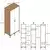 Hanah home Ormar Kumsal RR 80x47,5x201cm Orah