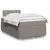 Vidaxl Box spring postelja z vzmetnico taupe 120x200 cm blago