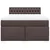 Vidaxl Box spring postelja z vzmetnico temno rjava 140x200 cm blago