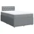 Vidaxl Boxspring postelja z vzmetnico svetlo siva 120x190 cm blago
