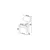 Hanah Home set trpezarijskih stolica Dore 2 kom, antracit tkanina Babyface, crne metalne noge