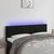 Vidaxl LED posteljno vzglavje črno 144x5x78/88 cm blago