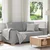 Vidaxl Dvosed kavč sive barve 180x78x84 cm blago