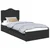 Krevet s od storage Podesiva Crna 70 x 190 cm Konstruirano drvo