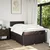 Vidaxl Box spring postelja z vzmetnico temno rjava 120x190 cm blago