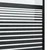 Staklena vrata Prugasti Crna 90 x 2 x 205 cm Aluminij
