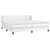 Vidaxl Box spring postelja z vzmetnico bela 200x200 cm umetno usnje