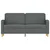 Vidaxl Dvosed temno siv 140 cm blago