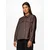 PIECES Bluza PCEFFI temno rjava