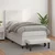 Vidaxl Box spring postelja z vzmetnico bela 90x200 cm umetno usnje