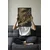WallXpert uramljena slika 115251, leopard među borovima i belim cvetovima, 30 x 40 cm, crni ram