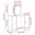 Vidaxl Toaletna mizica z vrati Rjava 102 x 33 x 135 cm Konstruiran les