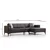 Atelier del Sofa Ugaona garnitura Horizon 85x77x250cm Tamnosiva