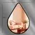 Wallity Ogledalo Ozgl516, 40x55 cm, Rose-gold