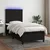 Vidaxl Box spring postelja z vzmetnico LED črna 90x190 cm blago