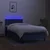vidaXL Box spring postelja z vzmetnico LED modra 90x200 cm blago