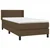 Vidaxl Box spring postelja z vzmetnico temno rjav 90x190 cm blago