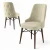 HANAH HOME Set 4 stolice Pare Cream Brown
