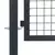 Den Vrtna vrata s stebrički jeklo 350x120 cm antracitna