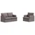 Vidaxl Kavč 2 pcs Taupe Kovina