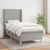 Vidaxl Box spring postelja z vzmetnico svetlo siva 80x200 cm blago