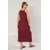 Trendyol Curve Ženska haljina Tbbss25Ah00006, Bordo