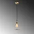 Opviq Luster Kofi-N-1092-1 , 17cm, IP20, Zlatne boje