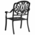 3-dijelni bistro set od lijevanog aluminija crni