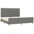 Vidaxl Posteljni okvir brez vzmetnice temno siv 160x200 cm blago
