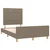 Vidaxl Posteljni okvir brez vzmetnice taupe 120x190 cm blago