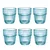 Bormioli Rocco Set kozarec za vodo, sok Barshine Rocks 305ml / moder / 6 kos / steklo