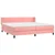 Vidaxl Box spring postelja z vzmetnico roza 200x200 cm žamet