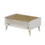 Hanah Home klub sto Mitra 9090, 90 cm, beli / Artisan